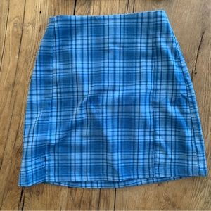 J. Galt brand melville xs floral blue plaid mini xs